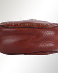 Spaghetti Western Swc168Cg Canteen Vintage Handmade Drum Dyed Genuine European Cowhide Leather Women Bag Western Handbag Purse