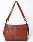 Spaghetti Western Swc174Cg Cross Body I Vintage Handmade Drum Dyed Genuine European Cowhide Leather Women Bag Western Handbag Purse
