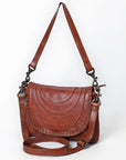 Spaghetti Western Swc174Cg Cross Body I Vintage Handmade Drum Dyed Genuine European Cowhide Leather Women Bag Western Handbag Purse