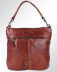 Spaghetti Western Swc175Cg Hobo Vintage Handmade Drum Dyed Genuine European Cowhide Leather Women Bag Western Handbag Purse