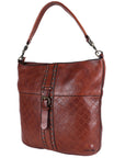 Spaghetti Western Swc175Cg Hobo Vintage Handmade Drum Dyed Genuine European Cowhide Leather Women Bag Western Handbag Purse