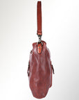 Spaghetti Western Swc180Cg Hobo Vintage Handmade Drum Dyed Genuine European Cowhide Leather Women Bag Western Handbag Purse
