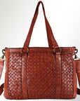 Spaghetti Western Swc181Cg Tote Vintage Handmade Drum Dyed Genuine European Cowhide Leather Women Bag Western Handbag Purse