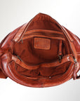 Spaghetti Western Swc181Cg Tote Vintage Handmade Drum Dyed Genuine European Cowhide Leather Women Bag Western Handbag Purse