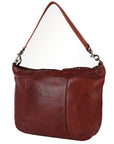 Spaghetti Western Swc183Cg Hobo Vintage Handmade Drum Dyed Genuine European Cowhide Leather Women Bag Western Handbag Purse