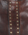 Spaghetti Western Swc184Brn Hobo Vintage Handmade Drum Dyed Genuine European Cowhide Leather Women Bag Western Handbag Purse