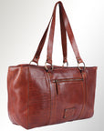 Spaghetti Western Swc186Cg Tote Vintage Handmade Drum Dyed Genuine European Cowhide Leather Women Bag Western Handbag Purse