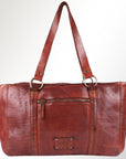 Spaghetti Western Swc186Cg Tote Vintage Handmade Drum Dyed Genuine European Cowhide Leather Women Bag Western Handbag Purse