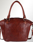Spaghetti Western Swc188Cg Tote Vintage Handmade Drum Dyed Genuine European Cowhide Leather Women Bag Western Handbag Purse