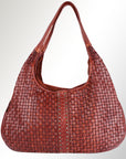 Spaghetti Western Swc189Cg Tote Vintage Handmade Drum Dyed Genuine European Cowhide Leather Women Bag Western Handbag Purse
