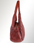 Spaghetti Western Swc189Cg Tote Vintage Handmade Drum Dyed Genuine European Cowhide Leather Women Bag Western Handbag Purse