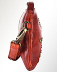 Spaghetti Western Swc196Cg Wallet Vintage Handmade Drum Dyed Genuine European Cowhide Leather Women Bag Western Handbag Purse