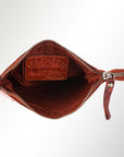 Spaghetti Western Swc196Cg Wallet Vintage Handmade Drum Dyed Genuine European Cowhide Leather Women Bag Western Handbag Purse