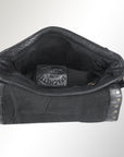 Spaghetti Western Swc198Blk Envelope Vintage Handmade Drum Dyed Genuine European Cowhide Leather Women Bag Western Handbag Purse