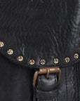 Spaghetti Western Swc198Blk Envelope Vintage Handmade Drum Dyed Genuine European Cowhide Leather Women Bag Western Handbag Purse
