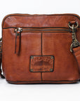 Spaghetti Western Swc199Cg Coin Purse Vintage Handmade Drum Dyed Genuine European Cowhide Leather Women Bag Western Handbag Purse