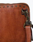 Spaghetti Western Swc199Cg Coin Purse Vintage Handmade Drum Dyed Genuine European Cowhide Leather Women Bag Western Handbag Purse
