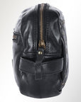 Spaghetti Western Swc200Blk Wristlet Vintage Handmade Drum Dyed Genuine European Cowhide Leather Women Bag Western Handbag Purse