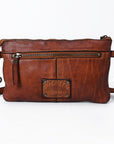 Spaghetti Western Swc192Cg Cross Body I Vintage Handmade Drum Dyed Genuine European Cowhide Leather Women Bag Western Handbag Purse