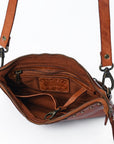 Spaghetti Western Swc192Cg Cross Body I Vintage Handmade Drum Dyed Genuine European Cowhide Leather Women Bag Western Handbag Purse