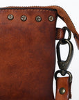 Spaghetti Western Swc192Cg Cross Body I Vintage Handmade Drum Dyed Genuine European Cowhide Leather Women Bag Western Handbag Purse