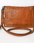 Spaghetti Western Swc197Tan Organiser Vintage Handmade Drum Dyed Genuine European Cowhide Leather Women Bag Western Handbag Purse
