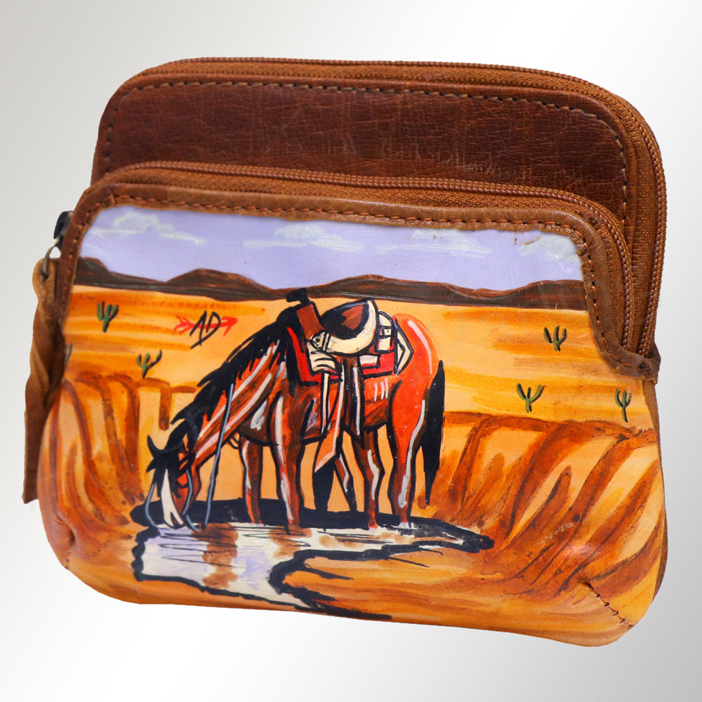 American Darling Coin Purse Genuine Leather women bag western handbag purse