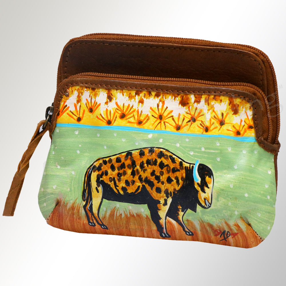 American Darling Coin Purse Genuine Leather women bag western handbag purse