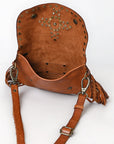 Spaghetti Western Swc147Tan Envelope Vintage Handmade Drum Dyed Genuine European Cowhide Leather Women Bag Western Handbag Purse