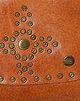 Spaghetti Western Swc147Tan Envelope Vintage Handmade Drum Dyed Genuine European Cowhide Leather Women Bag Western Handbag Purse