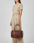 Genuine European Cowhide Leather Tote Bag Handmade Drum-Dyed For Women Timeless Design