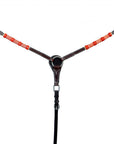 BAR H EQUINE Red Rawhide Horse Western Leather Breast Collar Brown