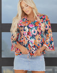 Verakina Flare Sleeve Tied Blouse