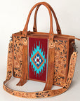 American Darling Briefcase Hand Tooled Saddle Blanket Genuine Leather women bag western handbag purse