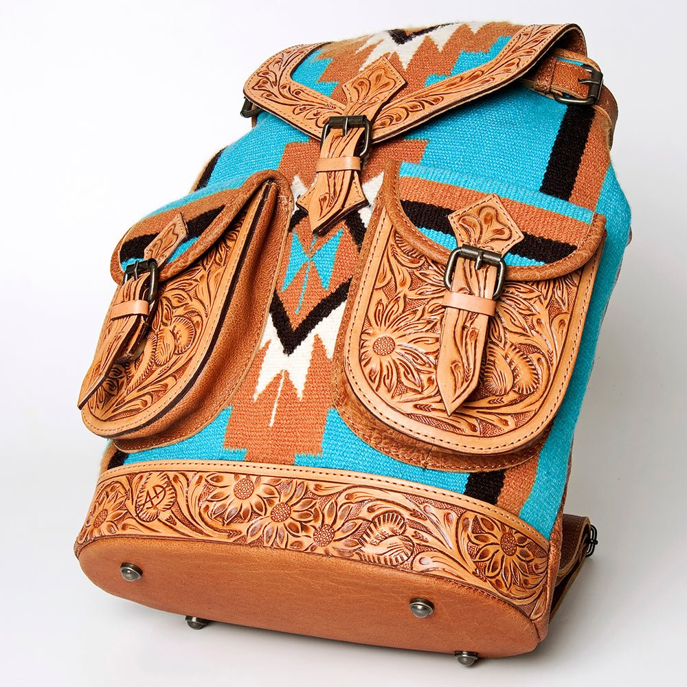 American Darling Hand Tooled Saddle Blanket Genuine Leather Women Bag Western Handbag Purse