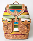 American Darling Hand Tooled Saddle Blanket Genuine Leather Women Bag Western Handbag Purse