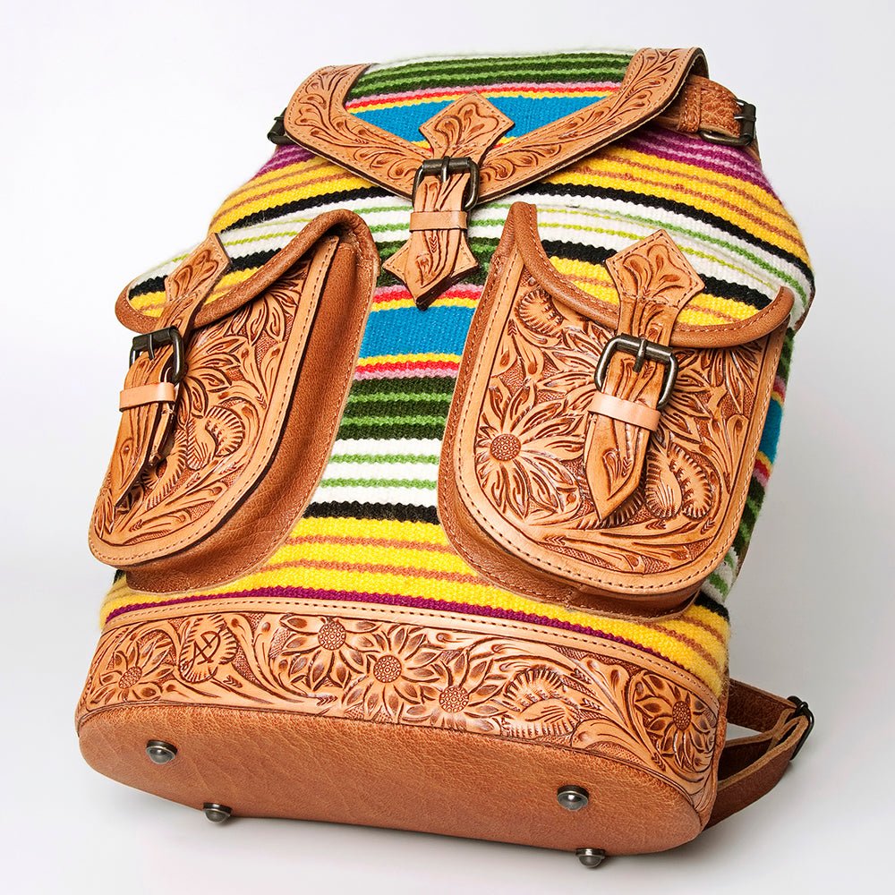 American Darling Hand Tooled Saddle Blanket Genuine Leather Women Bag Western Handbag Purse