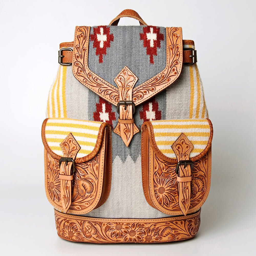 American Darling Hand Tooled Saddle Blanket Genuine Leather Women Bag Western Handbag Purse