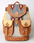 American Darling Hand Tooled Saddle Blanket Genuine Leather Women Bag Western Handbag Purse