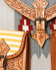 American Darling Hand Tooled Saddle Blanket Genuine Leather Women Bag Western Handbag Purse