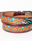 American Darling ADBLF128-L Beautifully Hand Tooled Genuine American Leather Belt Men and  Women