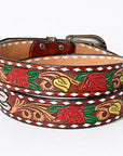 American Darling ADBLF135-L Beautifully Hand Tooled Genuine American Leather Belt Men and  Women