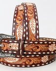 American Darling ADBLF136-L Beautifully Hand Tooled Genuine American Leather Belt Men and  Women