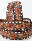 American Darling ADBLF137-L Beautifully Hand Tooled Genuine American Leather Belt Men and  Women