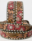 American Darling Beautifully Hand Tooled Genuine American Leather Belt Men and  Women