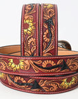 American Darling Beautifully Hand Tooled Genuine American Leather Belt Men and  Women
