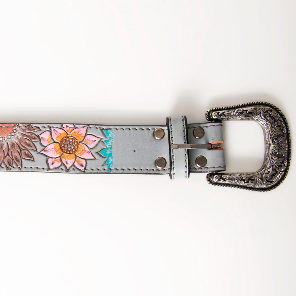 American Darling ADBLF142-L Beautifully Hand Tooled Genuine American Leather Belt Men and  Women