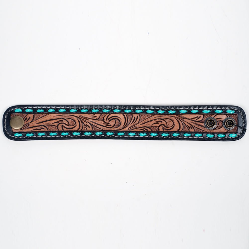 American Darling Bracelet Hand Tooled Carved Genuine Leather Women | Handmade Western Rustic