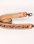 American Darling ADSTF102A Hand Tooled Genuine Leather Crossbody Handle Strap For Bags