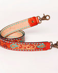 American Darling ADSTF159A Hand Tooled Genuine Leather Crossbody Handle Strap For Bags